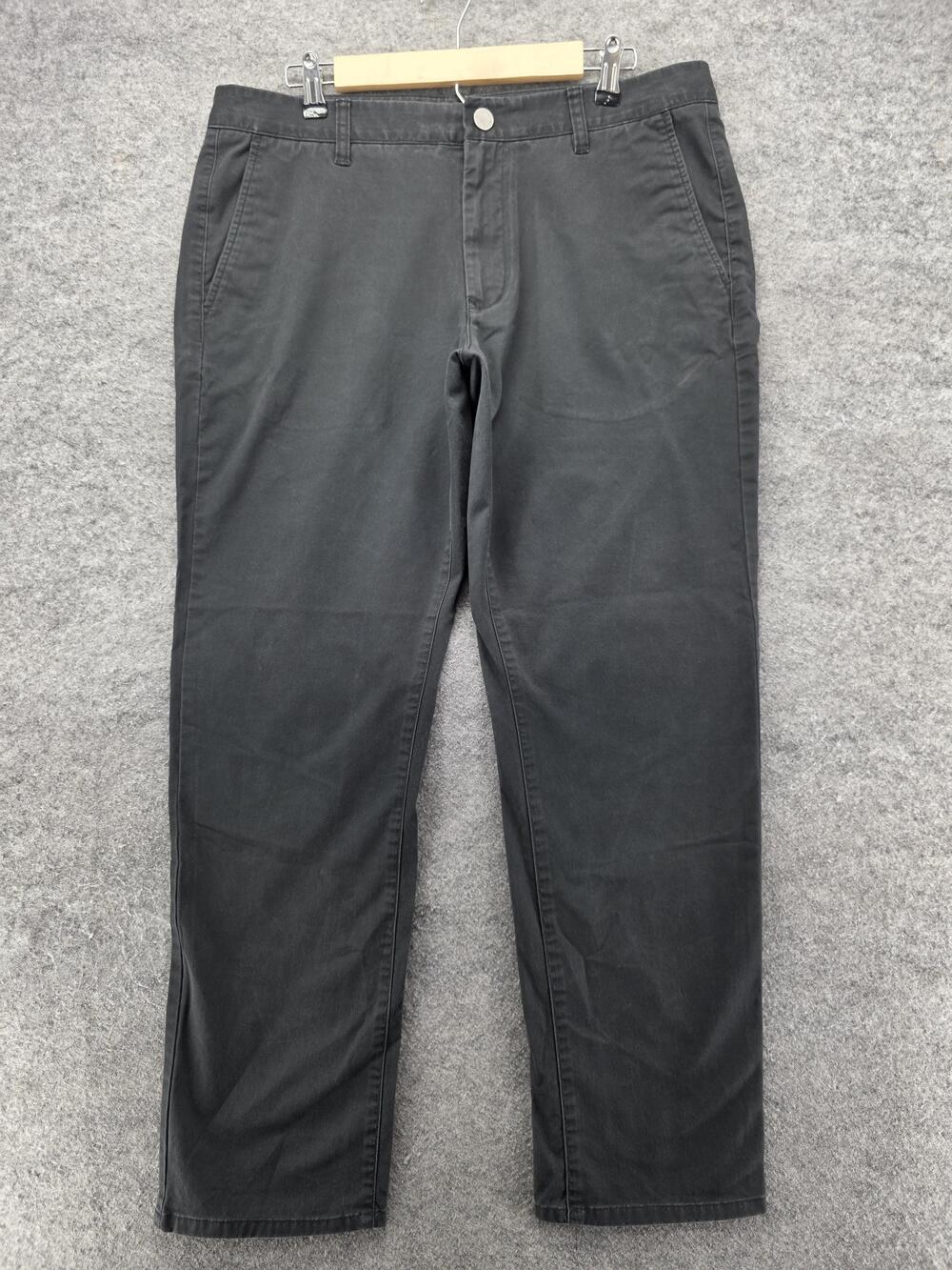 Bonobos Pants Mens 35x30 Gray Slim Stretch Chino Casual Cotton Blend Twill